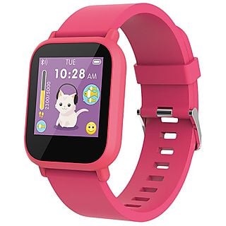 MAXLIFE Für Kinder mit 3 intrigierten Spiele IP68 Wasserfest Smartwatch Silikon, Pink
