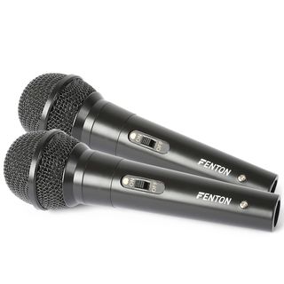 FENTON DM100 set van 2 microfoons Zwart