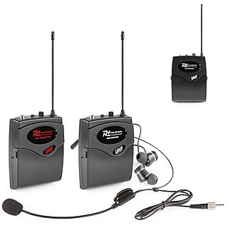 POWER DYNAMICS TG40 instructieset paardrijden - zender en 2 ontvanger - 50 meter Draadloze microfoon Zwart