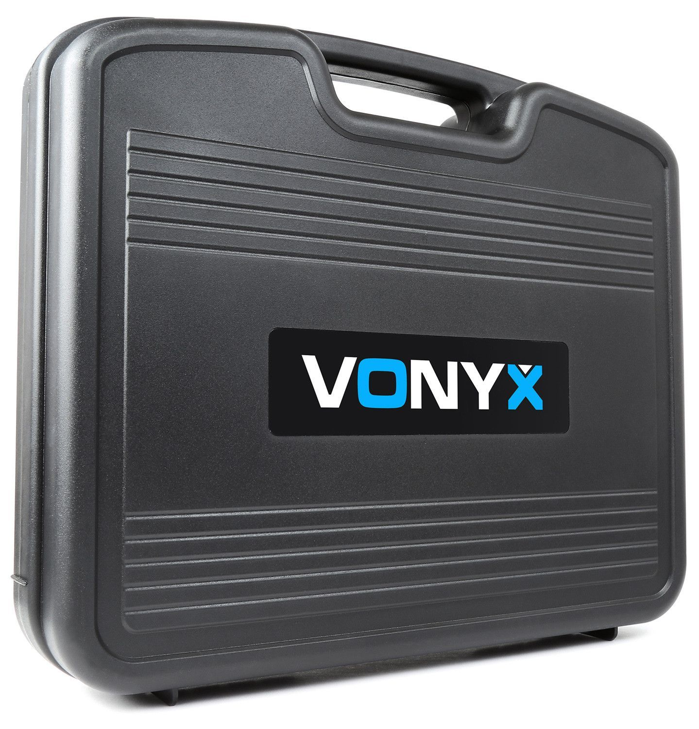 A black Vonyx hard case with a handle and the brand name on the front.