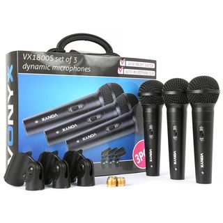 VONYX VX1800S set van 3 microfoons Zwart