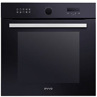 Horno pirolítico - EVVO H30 Black, Integrable con marco incluido, calor por ambos lados, descongelación, modo grill, Pirolítico, 81 l, 59,5 cm, Negro