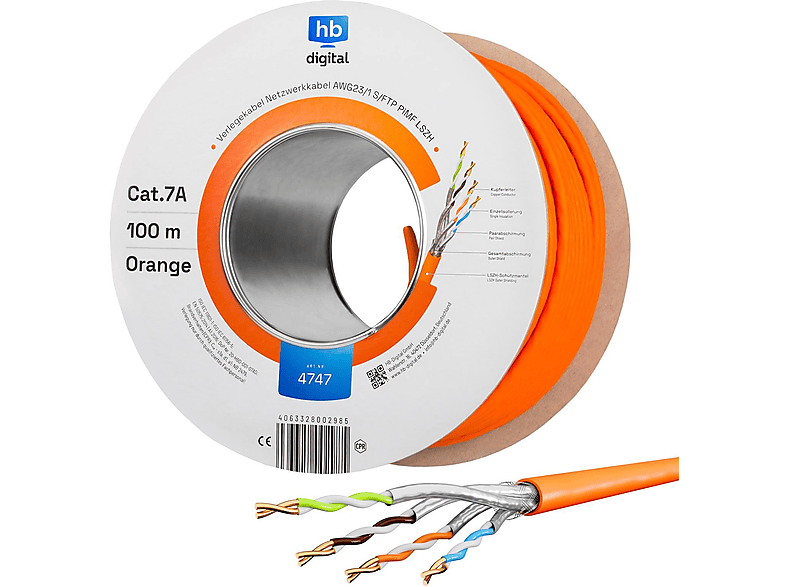 Lapp 2170976 Etherline Lan Cat.7A S/FTP 4x2xAWG22 Datenleitung LSZH bis 1600 MHz