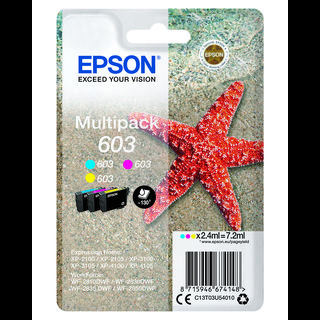 EPSON Multipack 3-colours 603 Ink  Zwart
