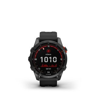 GARMIN FENIX 7S SOLAR SCHWARZ/SCHIEFERGRAU Smartwatch Edelstahl Silikon, 108-182 mm, Schwarz/Schiefergrau