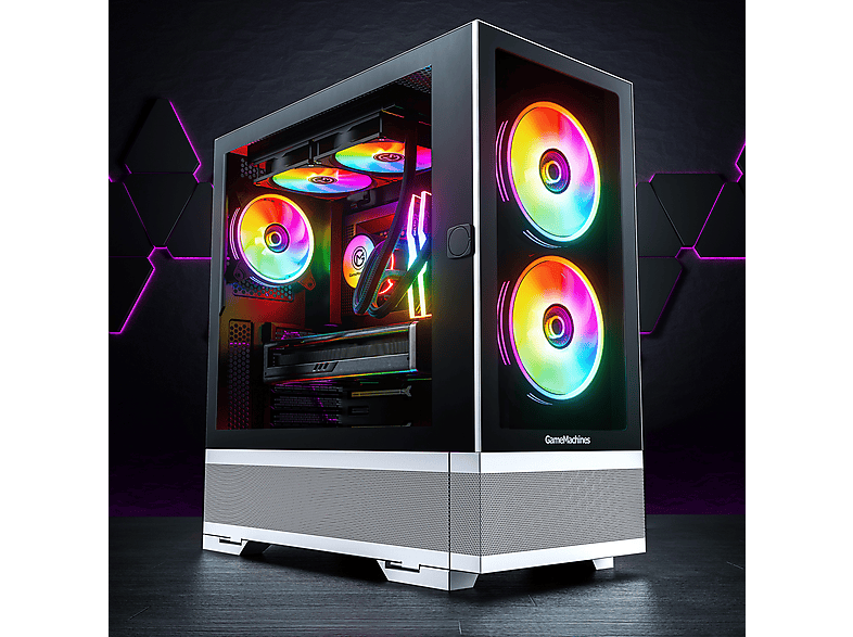 GameMachines Crystal Snow Gaming PC - AMD Ryzen 7 & NVIDIA RTX 5060