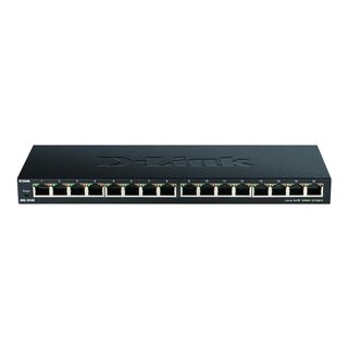 Switch  - DGS-1016S D-LINK, 16 puertos Ethernet, Negro