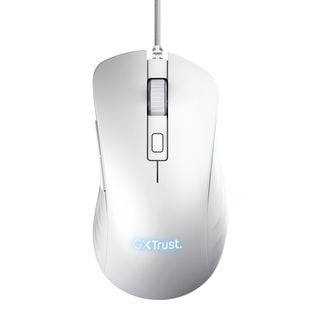 TRUST GXT 924W Ybar+ Kabelgebundene Gaming Maus Maus, Weiß