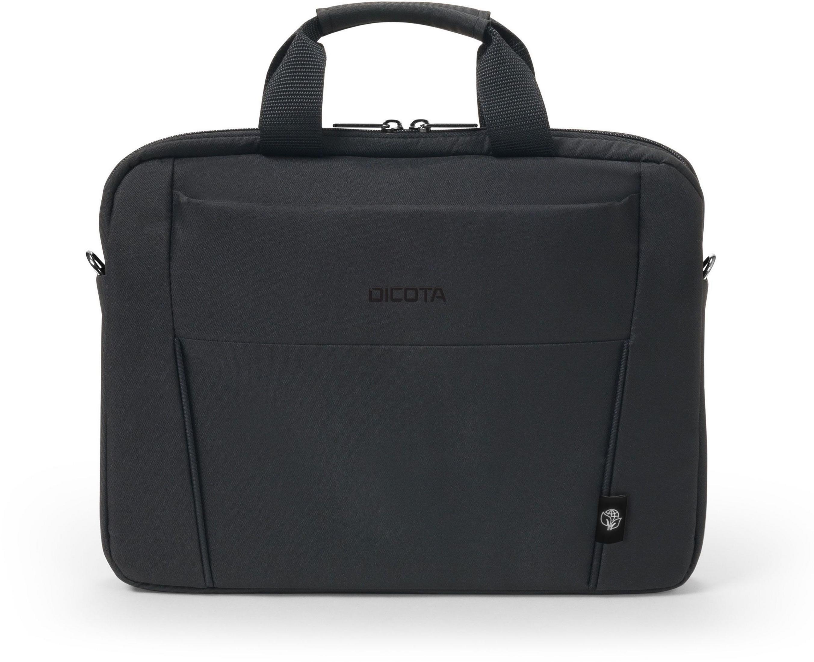 DICOTA D31308-RPET ECO SLIM CASE BASE Notebook-Tasche Umhängetasche  für Universal Recycling-Polyethylenterephthalat (Kurzzeichen PET), Schwarz