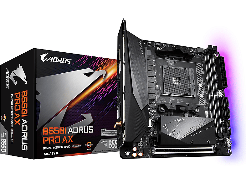 GIGABYTE B550I AORUS PRO AX Mainboard Mehrfarbig