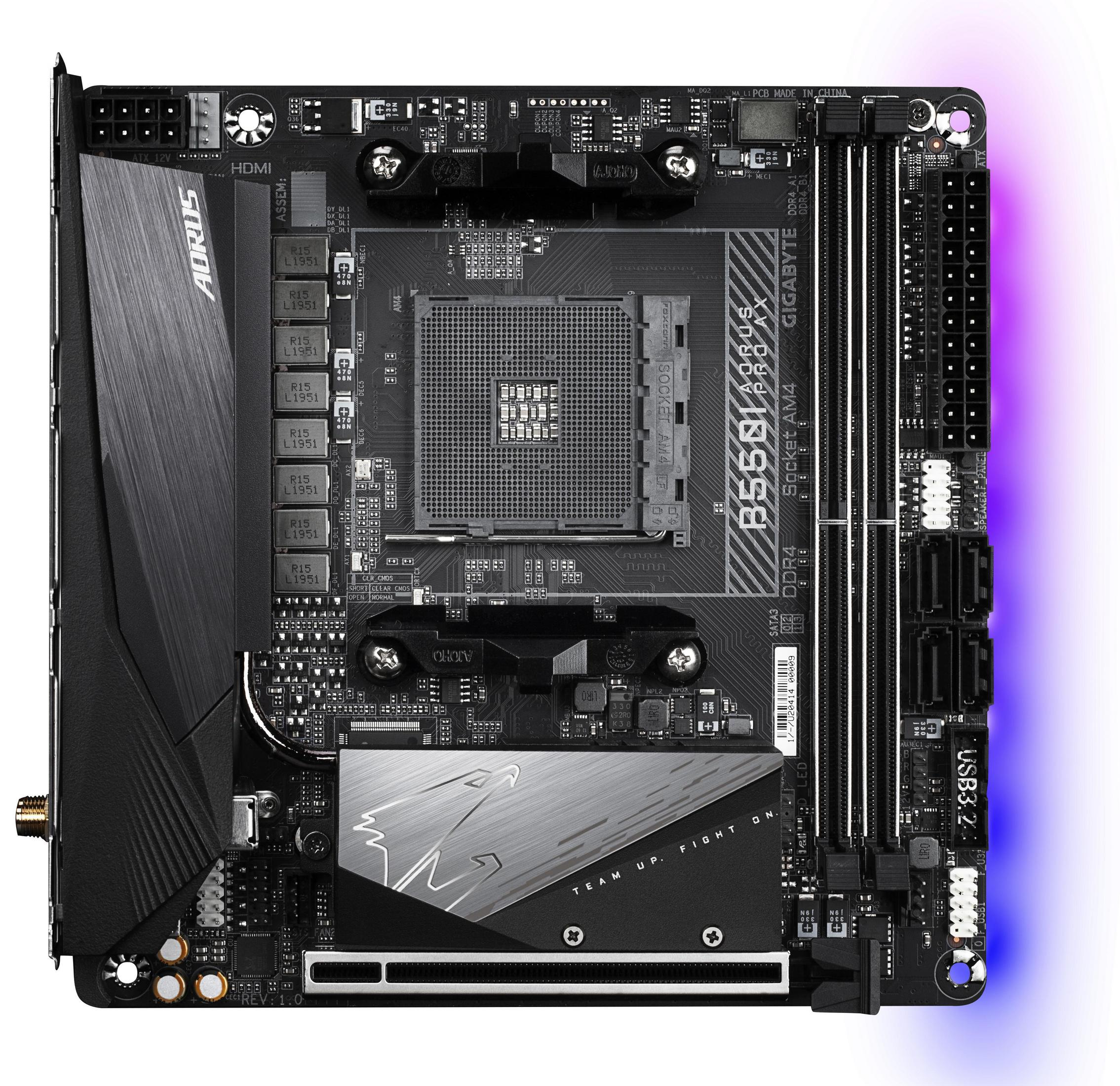 GIGABYTE B550I AORUS PRO AX Mainboard Mehrfarbig | MediaMarkt