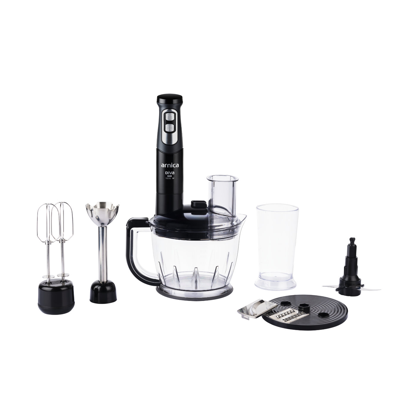 ARNICA GH218033 Dıva Pro Set 1200 W El Blender Siyah