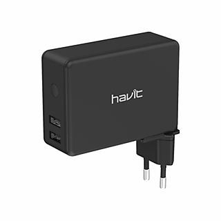 Powerbank - HAVIT H147 CARGA INALAMBRICA, 4400 mAh, 2 X USB, Negro