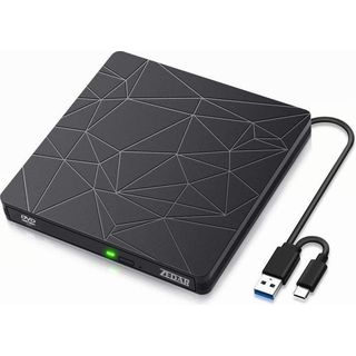 ZEDAR Externe DVD Speler & Brander DVD/CD Drive voor Laptop & Macbook  - Data & Voeding Via USB 3.0 of USB C