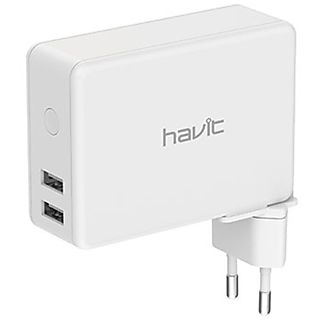 Powerbank - HAVIT H147 CARGA INALAMBRICA, 4400 mAh, 2 X USB, Blanco