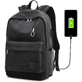 Mochila  - DMAR0239COO DAM ELECTRONICS, Lona canvas Negro