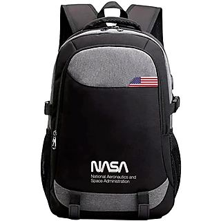 Maletín / Mochila  - NASA BAG02 Travel Black / Mochila para portátil 15.6" NASA, Tejido técnico Negro
