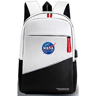 Maletín / Mochila  - NASA BAG05 White Black / Mochila para portátil 15.6" NASA, Tejido técnico Negro