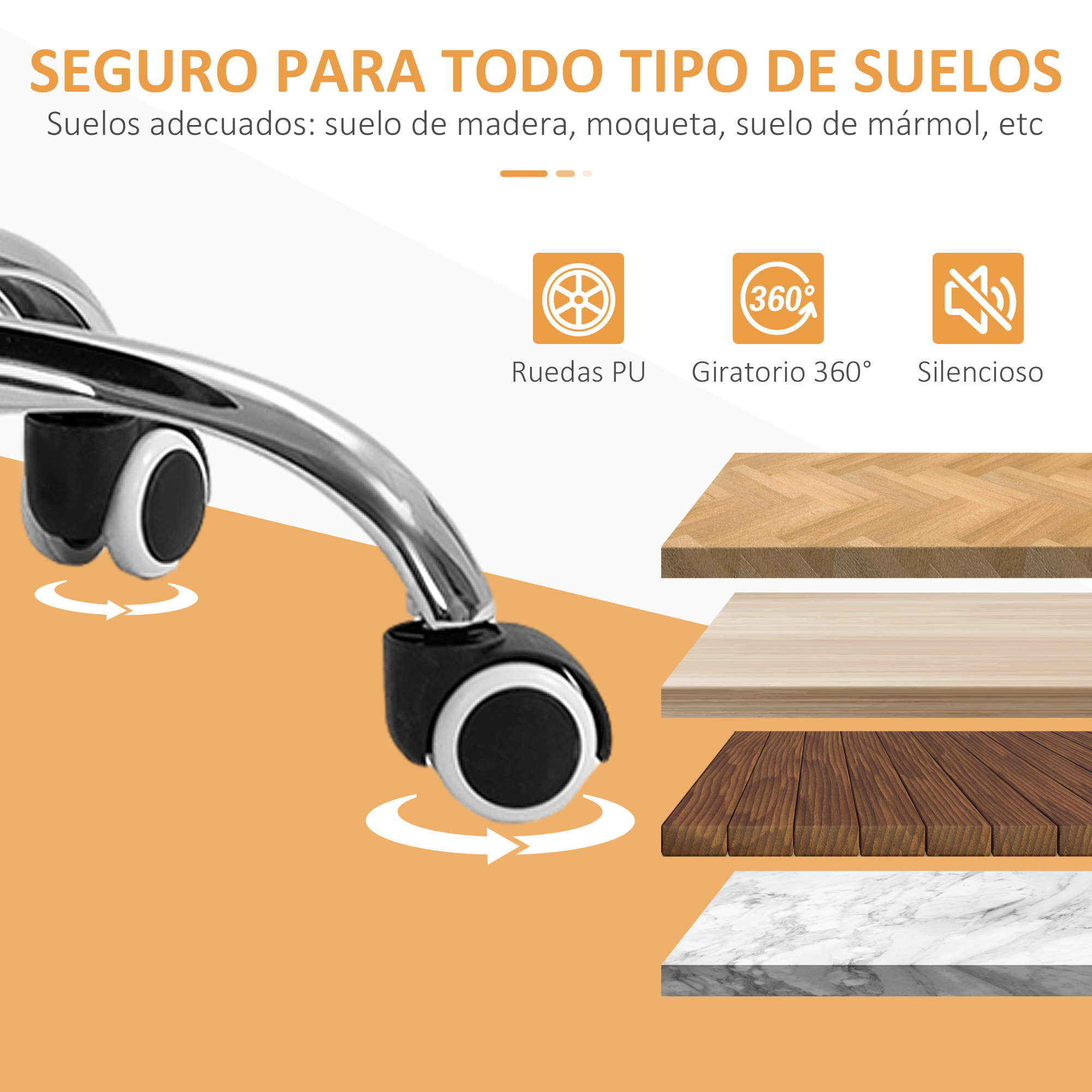 Una rueda de silla y tres muestras de madera diferentes frente a una silla.