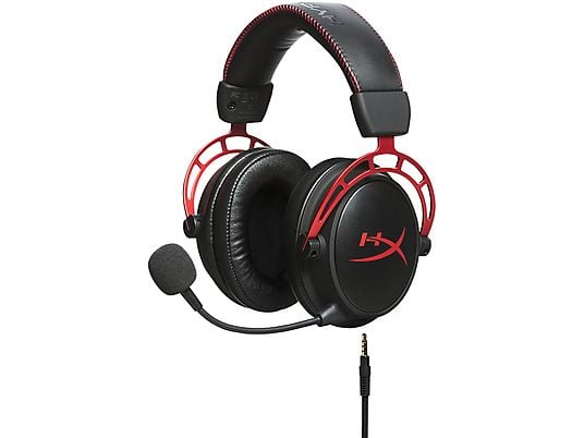 HYPERX HX-HSCA-RD/EM-ER CLOUD ALPHA GAMING HEADSET, Over-ear Gaming Headset Schwarz/Rot