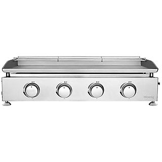 Placa de gas - H.KOENIG PLX940, 4 zonas, 28 cm, Inox