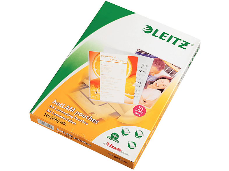 LEITZ 33808 POCHETTES DE LAMINATION 125MIC A4 100 PIÈCES Pochettes de ...