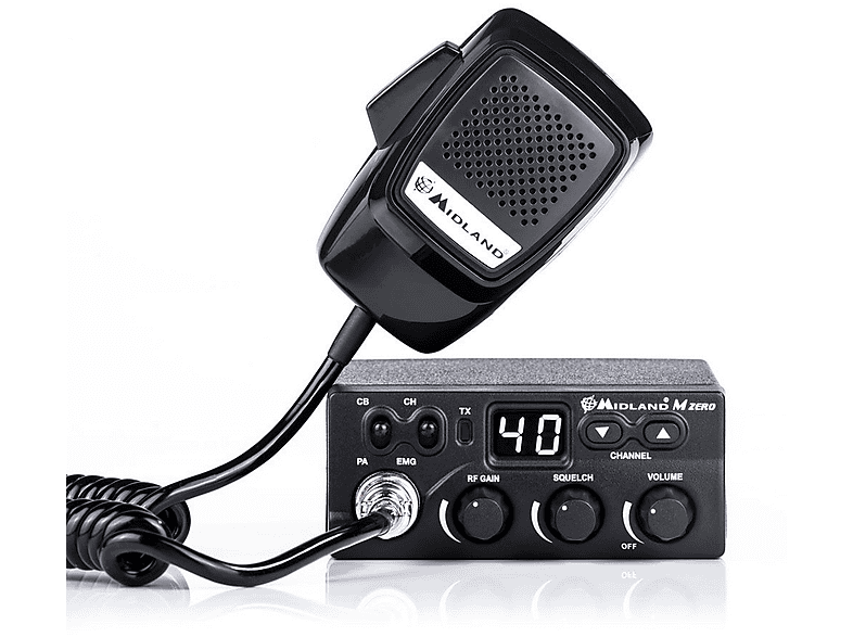 Midland M Zero Plus CB Radio Émetteur-Récepteur pour Véhicule 40 canaux
