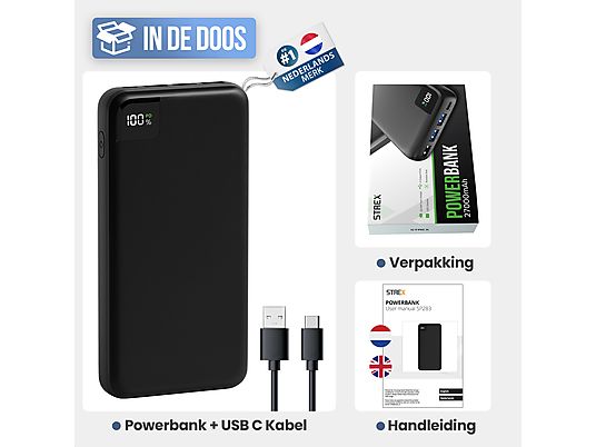 STREX SP283 Powerbank Zwart