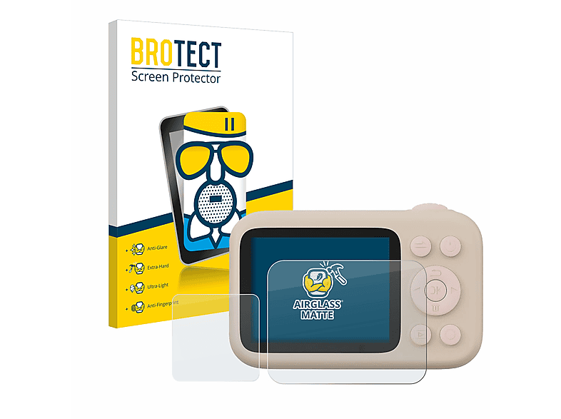 BROTECT Entspiegelungs-Schutzfolie Für SJCAM SJ8 Pro/Plus – 2er Pack | Matt, Anti-Reflex & Anti-Fingerprint | Blasenfrei