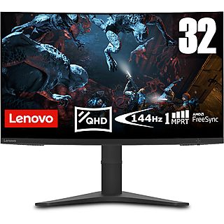 Monitor gaming - LENOVO G32QC-10, 31,5 ", QHD, 1 ms, Negro