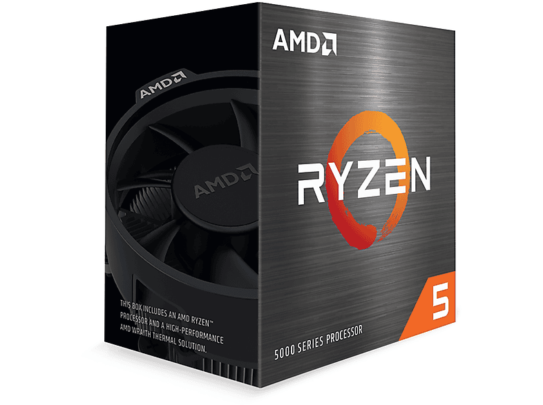 AMD Ryzen 5 5500 CPU ⑵ AMD 100-100000457BOX RYZEN 5 5500 CPU Kühler, Mehrfarbig
