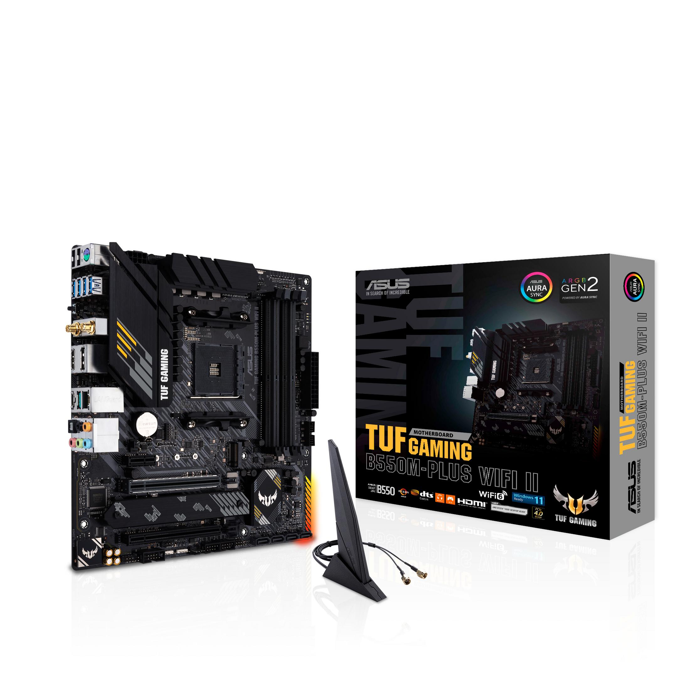 Ein Computer-Motherboard und -Box. Schwarz, Gelb und Weiß sind vorhanden.