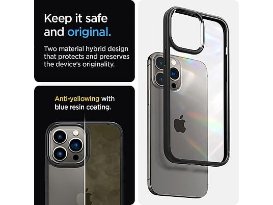 SPIGEN Spigen Ultra Hybrid Backcover Telefoonhoesje voor Apple iPhone 15 Pro Transparant