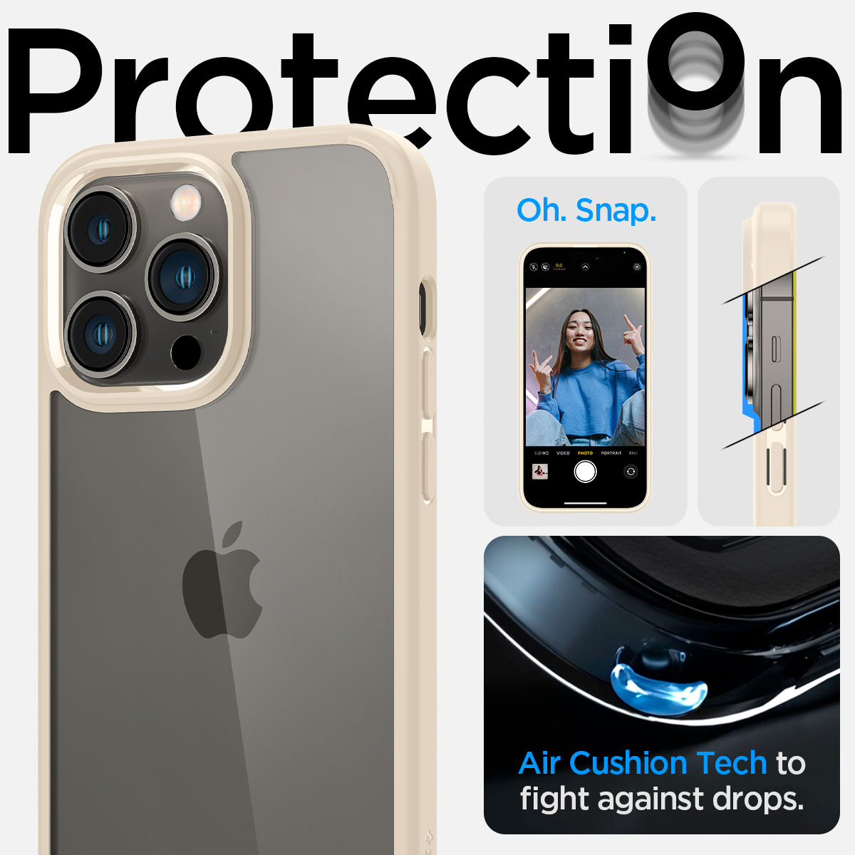 Vaykwo Cover con Cordino per iPhone 14 Pro 6.1'',Custodia con Regolabile Collana per iPhone 14 Pro, Protezione Completa a 360 Gradi Trasparente Case con Laccio Tracolla, Rosso