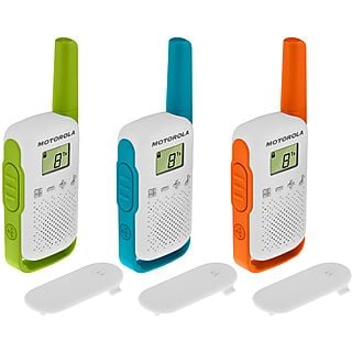 Walkie-talkie  - T42 Triple Pack MOTOROLA, Blanco, Verde, Azul, Naranja