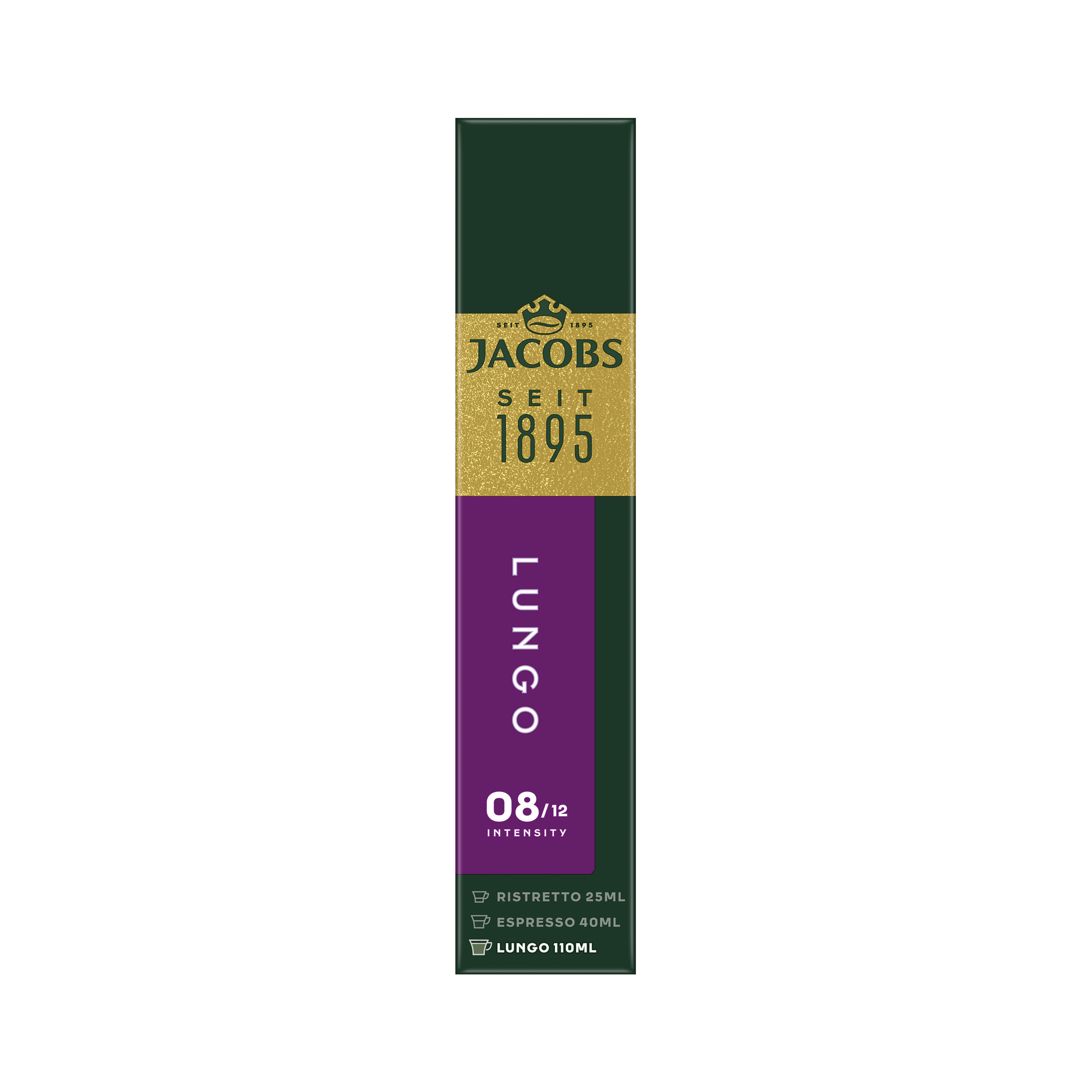 JACOBS Lungo 8 Intenso 10 x 20 Nespresso®* kompatible Kaffeekapseln (Nespresso System)