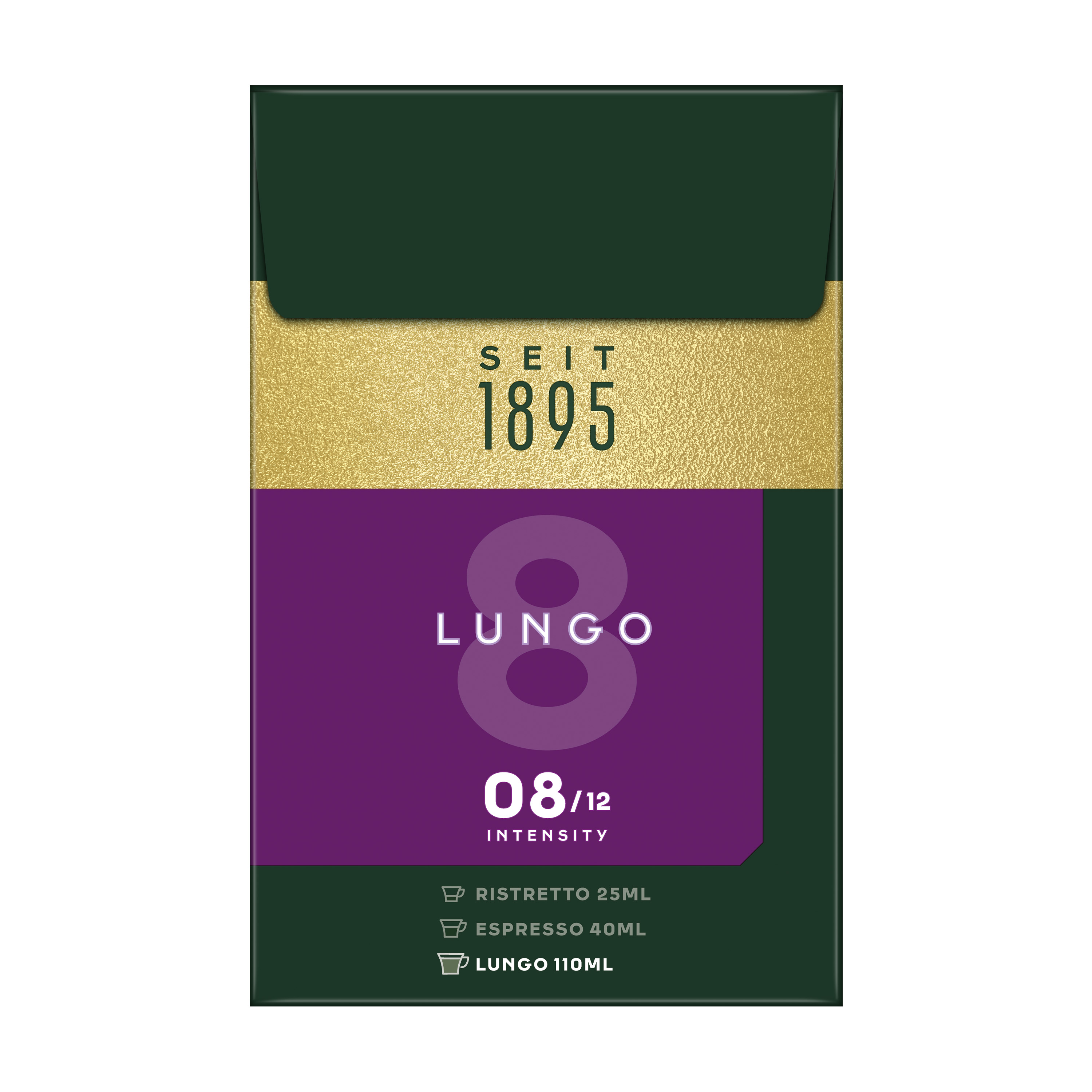 JACOBS Lungo 8 Intenso XXL-Pack 5 x 40 Kaffeekapseln (Nespresso System)