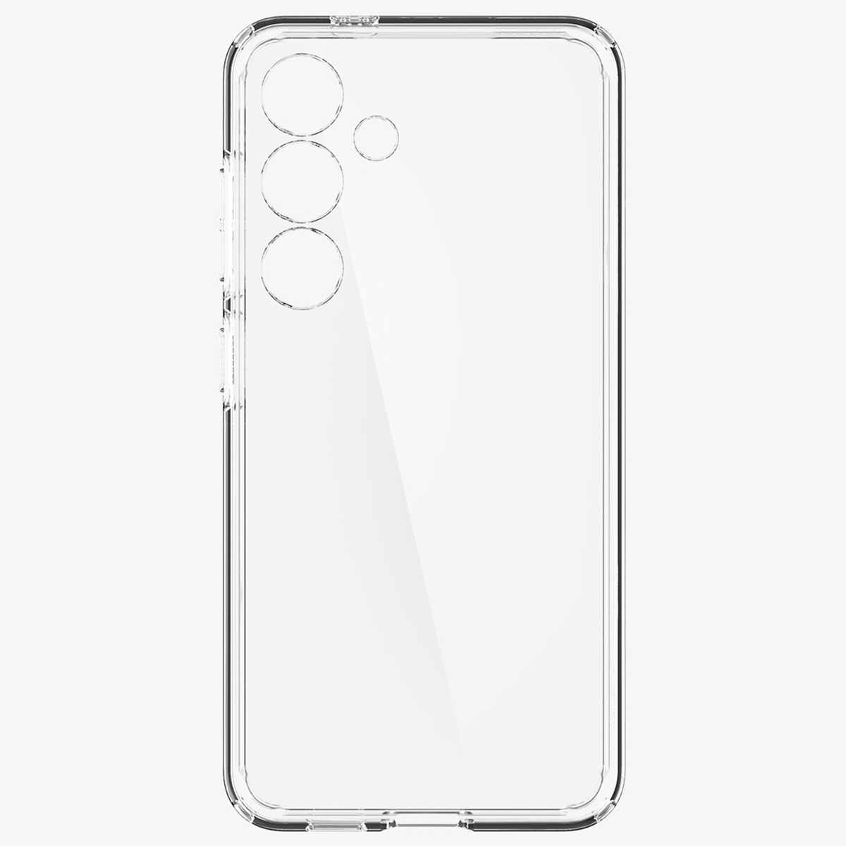 Custodia trasparente per telefono. La custodia è trasparente, con ritagli per la fotocamera. È trasparente.