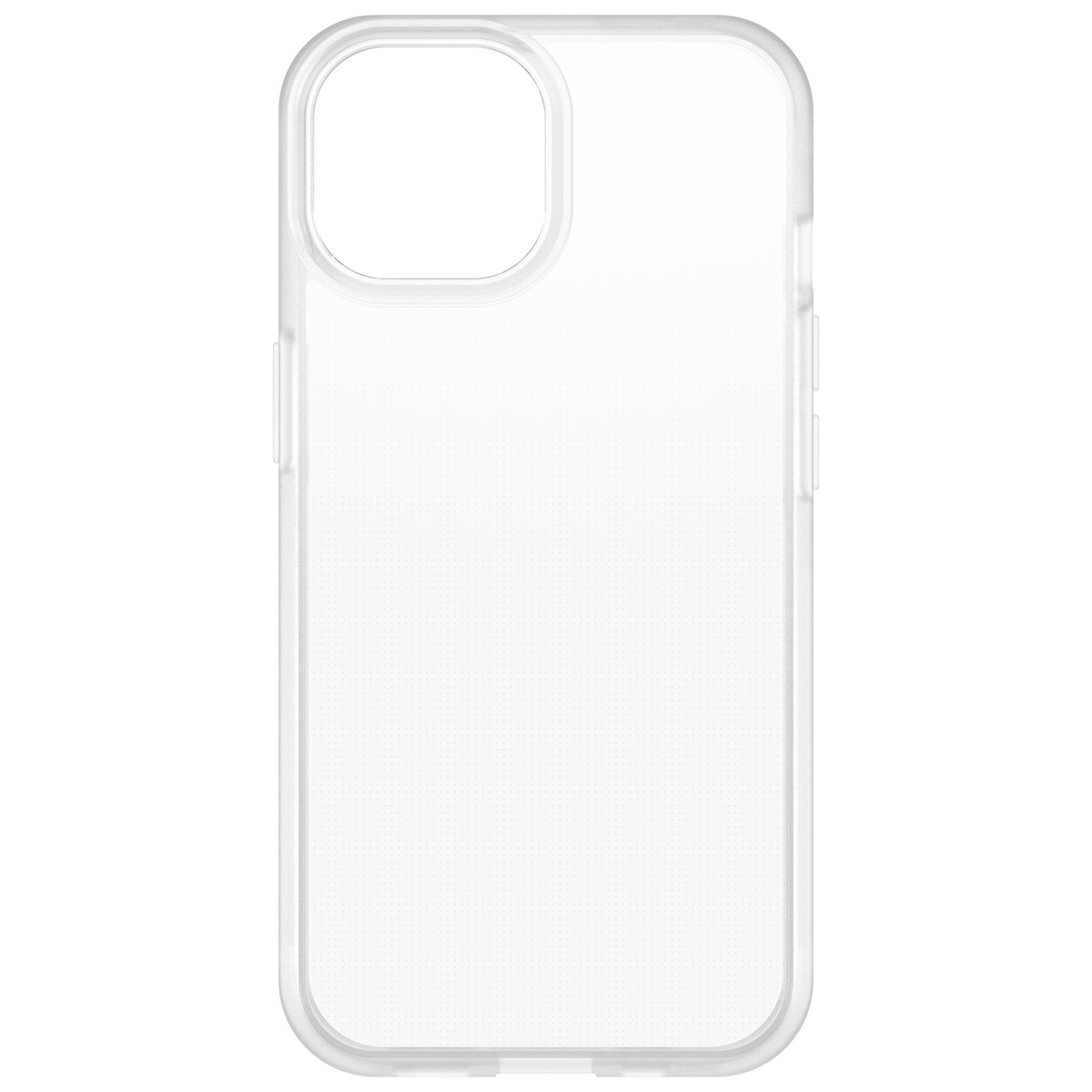 Transparent phone case, clear, with a simple design. For an iPhone.