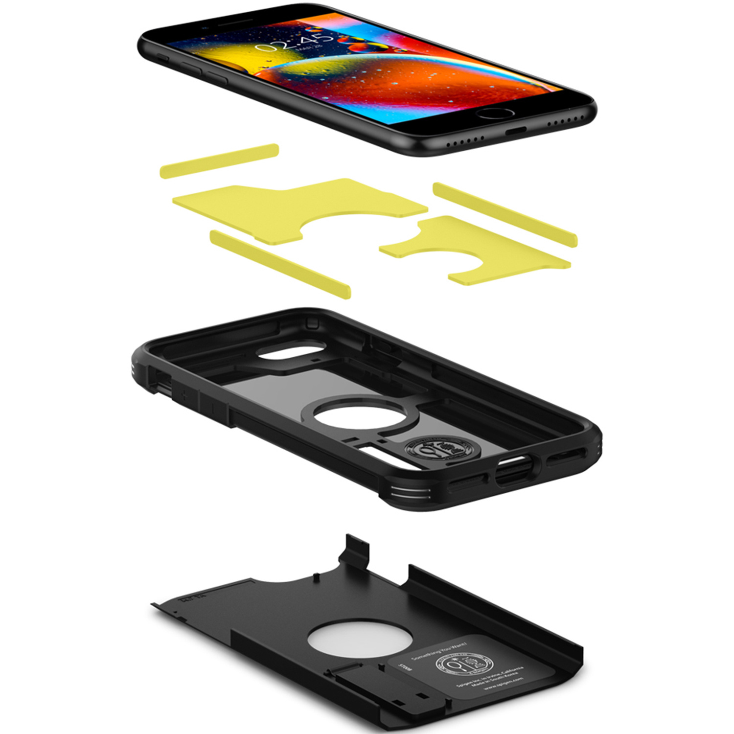 Etui na telefon komórkowy SPIGEN Tough Armor Czarny