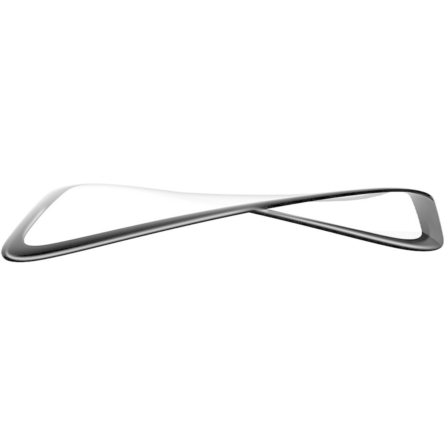 Funda transparente y curvada para teléfono. La funda es transparente.