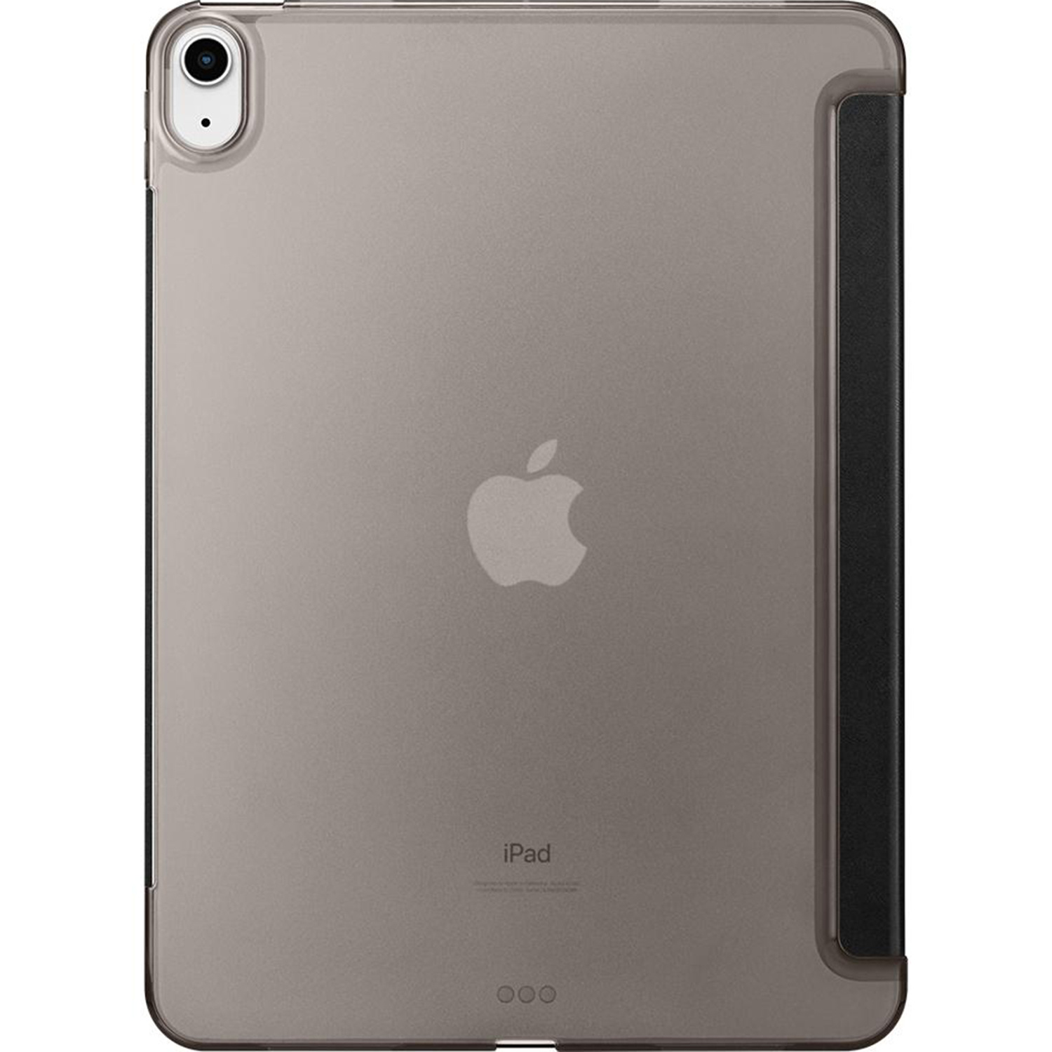 An iPad with a case, showing the back and the camera.