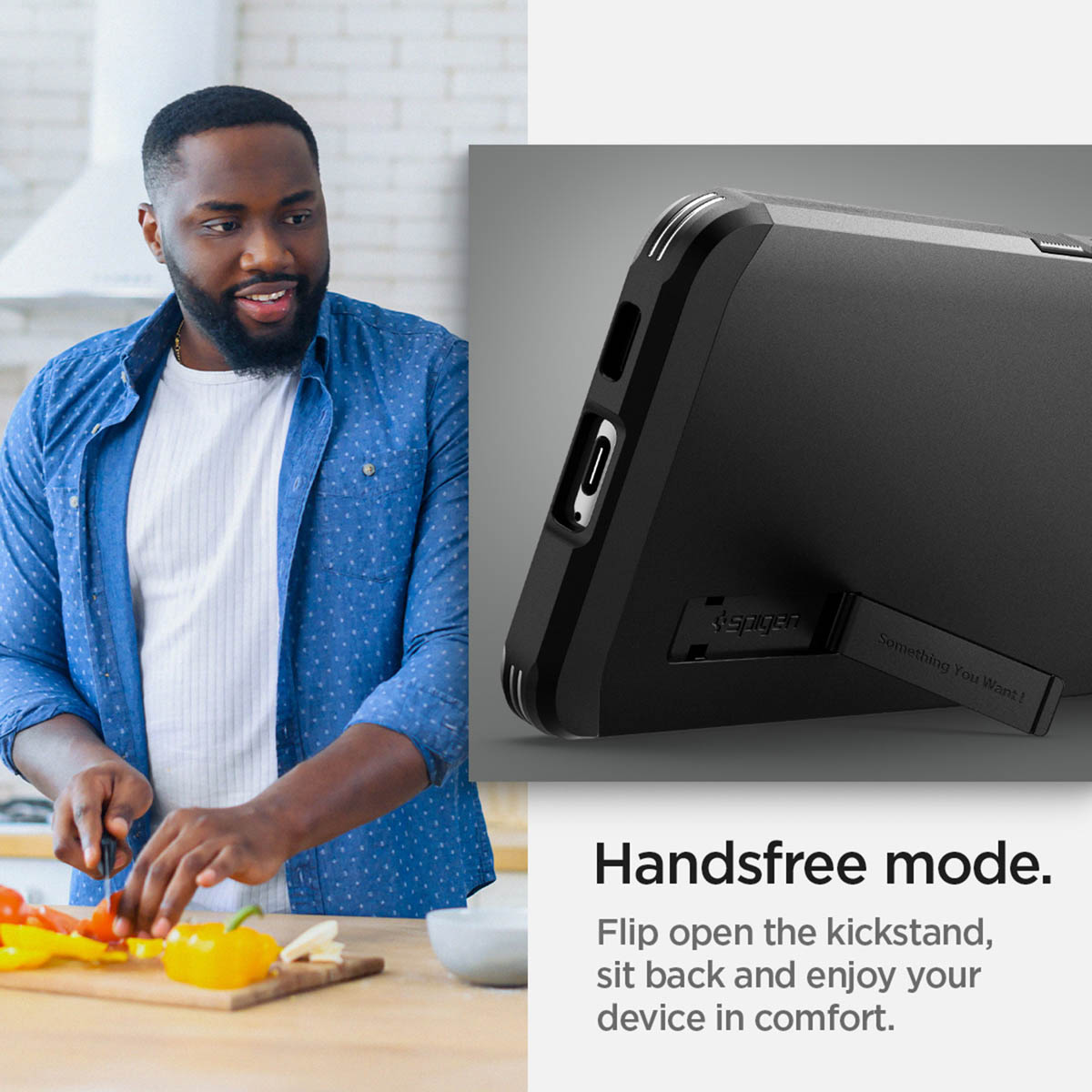 Etui na telefon komórkowy SPIGEN Tough Armor Czarny