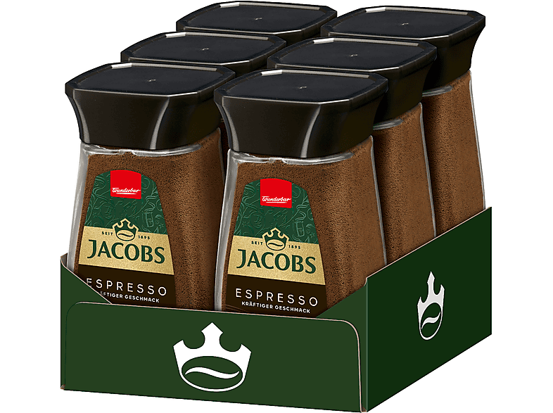 JACOBS Typ Espresso 6 x 100 g Gläser löslicher Kaffee (In heißem Wasser auflösen)