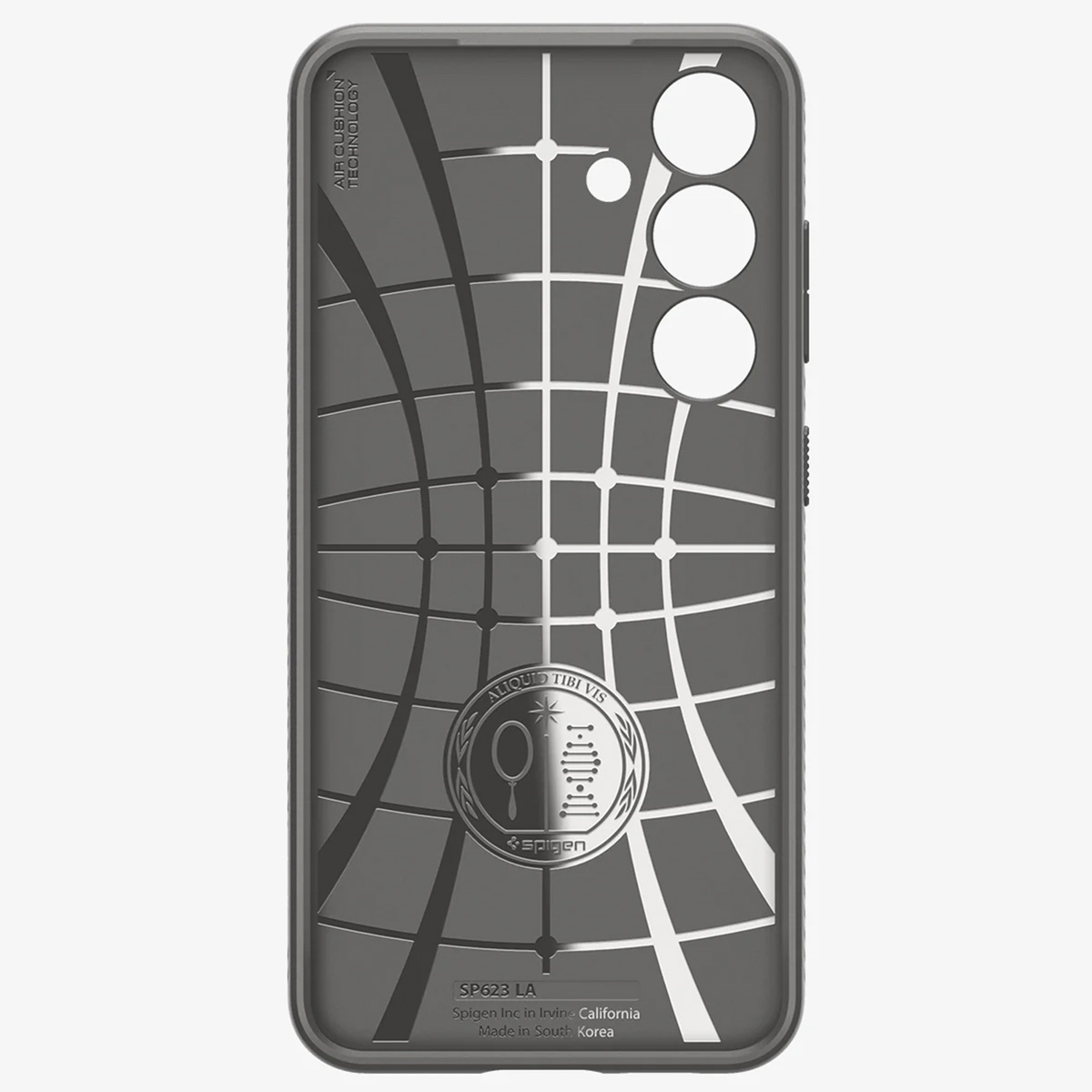 Retro della custodia con motivo unico e logo Spigen.
