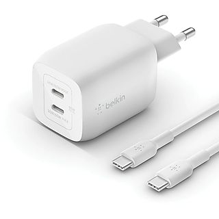 BELKIN Belkin Boost↑Charge™ GaN Pro Adapter 2 poorts met USB-C kabel - USB-C - 65W Opladers