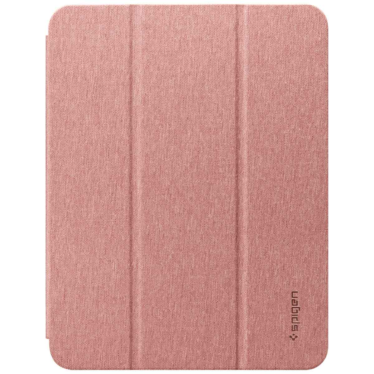 Tablet case, showing the closed case, light pink color.