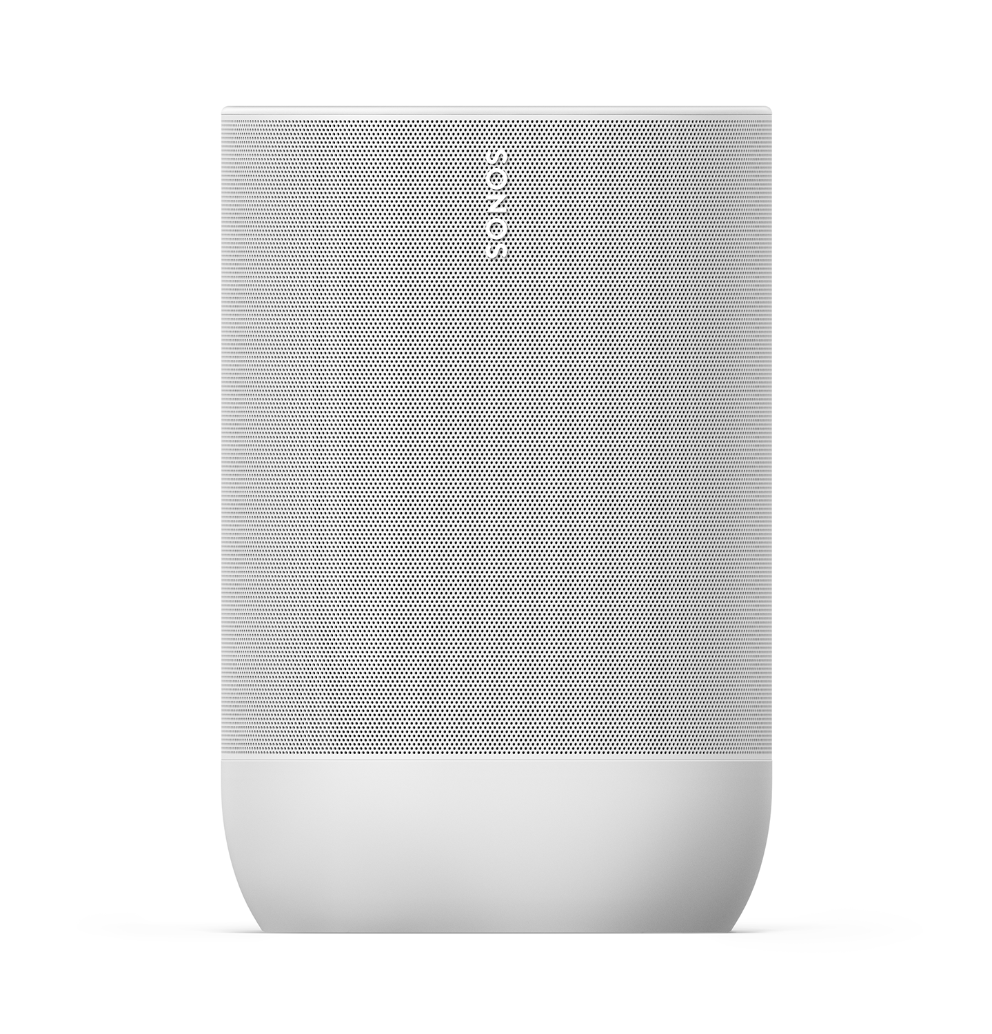 Weißer Sonos-Lautsprecher, hohes Design.