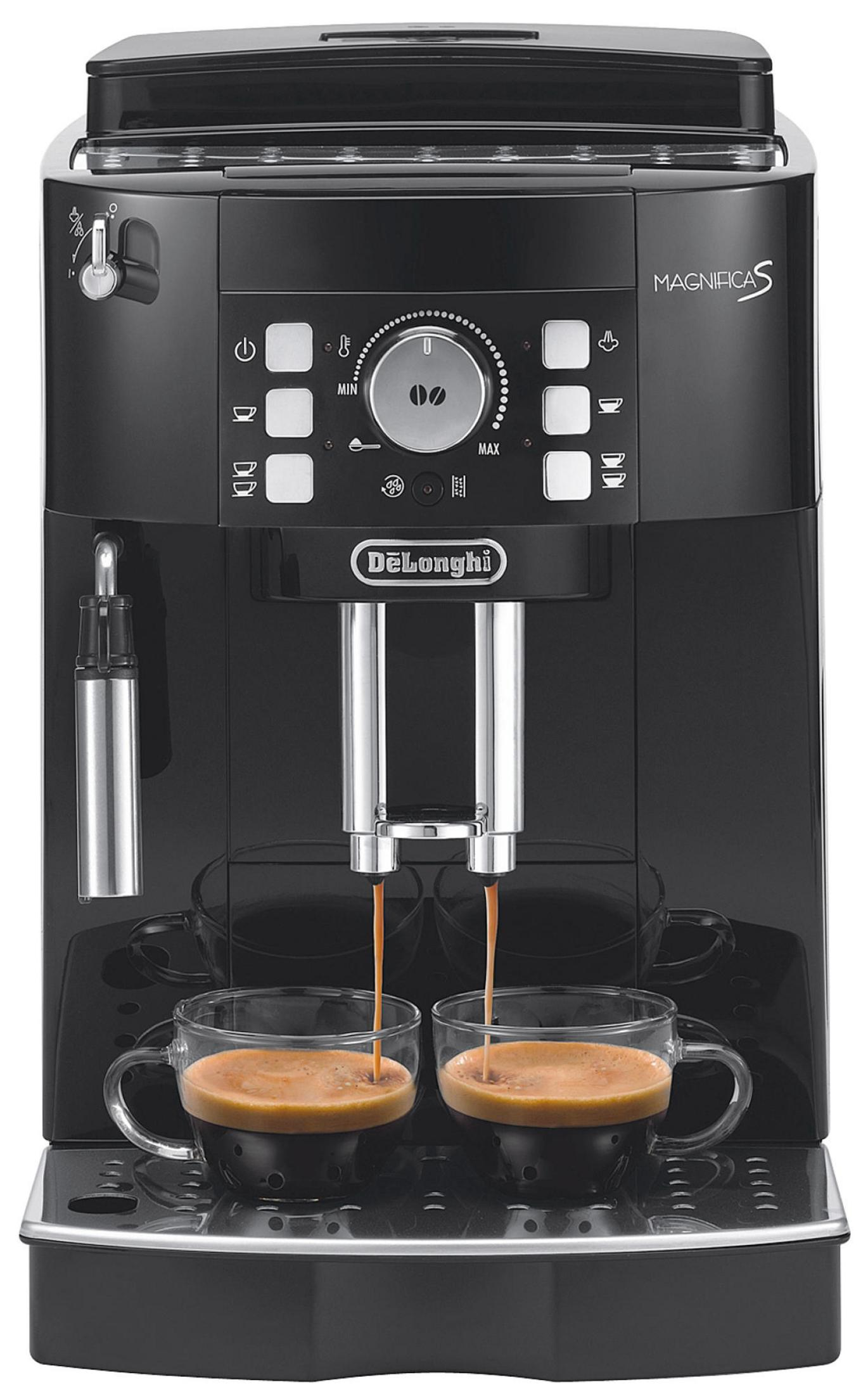 Cafetera superautomática DE LONGHI Magnifica S, 15 bar, 1,450 W, tazas,  Negro
