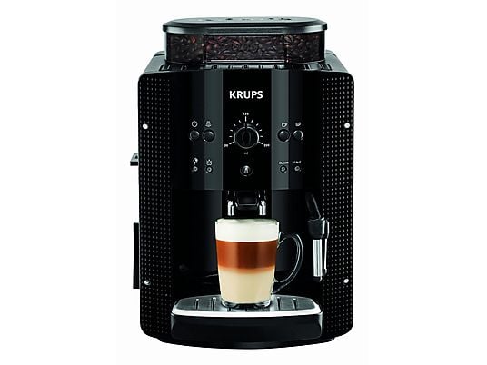 Cafetera express - KRUPS EA8108, 15 bar, 1450 W, 2 tazas, Negro